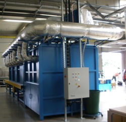 Line for heating and cooling of plastic tubes, model TRX 08.16,5.1,2-2,5