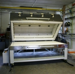 Hood kiln with mobile bed for glass bending, model PSV 5-400